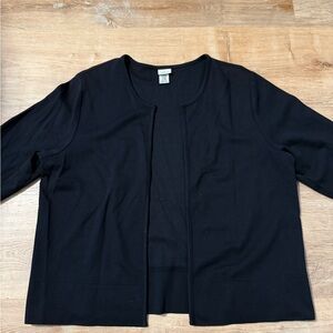 LL bean Womens Open Cardigan Size L 3/4 Sleeve